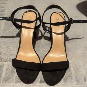 Abound Black Strappy Heels